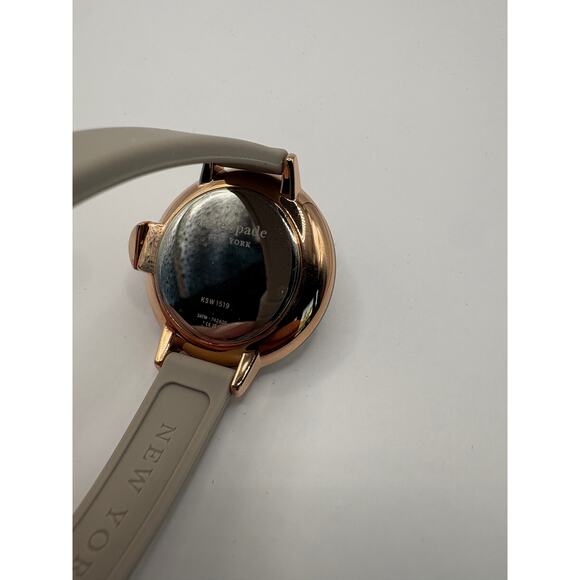 Kate Spade Ny Ksw1519 Women Watch Rose Gold Round Gray Silicone Strap Rose Gold main image 4